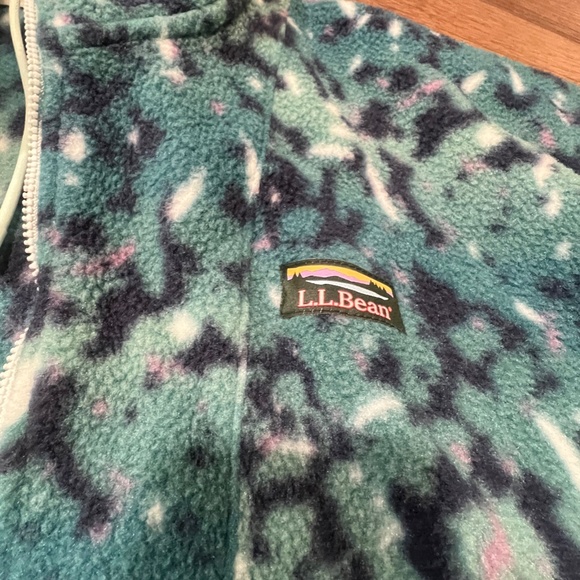 L. L. Bean VINTAGE 1/4 Zip Fleece Pullover With hood Womens Medium - Picture 3 of 12